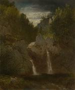 John Frederick Kensett Rock Pool, Bash-Bish Falls oil painting on canvas